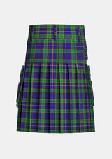Utility_Mulholland_Tartan_5649_kilt_back_image_with_pleated_design_and_adjustable_buckles_for_men