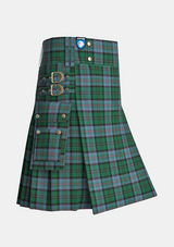 Utility_Munster_Tartan_4061_kilt_side_image_with_pleated_design_and_adjustable_buckles_for_men