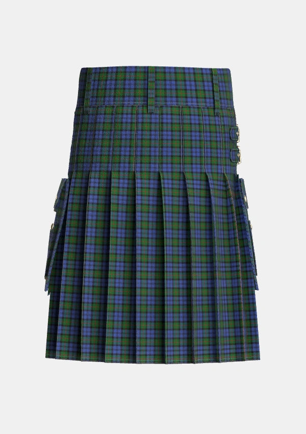 Utility_Murray_1810_Tartan_271_kilt_back_image_with_pleated_design_and_adjustable_buckles_for_men