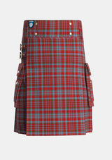 Utility_Murray_of_Polmaise_Tartan_5974_kilt_front_image_with_pleated_design_and_adjustable_buckles_for_men