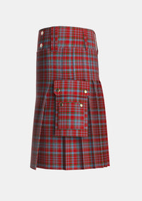 Utility_Murray_of_Polmaise_Tartan_5974_kilt_left_image_with_pleated_design_and_adjustable_buckles_for_men
