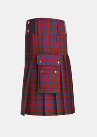 Utility_Murray_of_Tullibardine_Tartan_440_kilt_left_image_with_pleated_design_and_adjustable_buckles_for_men