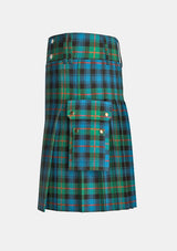 Utility_Murray_tartan_kilt_left_image_with_pleated_design_and_adjustable_buckles_for_men