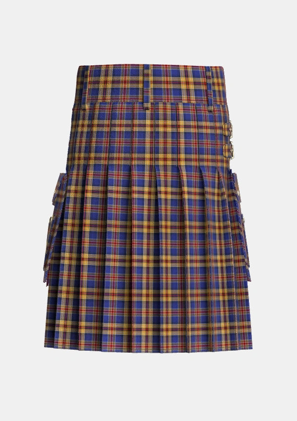 Utility_Murtaugh_Tartan_4022_kilt_back_image_with_pleated_design_and_adjustable_buckles_for_men