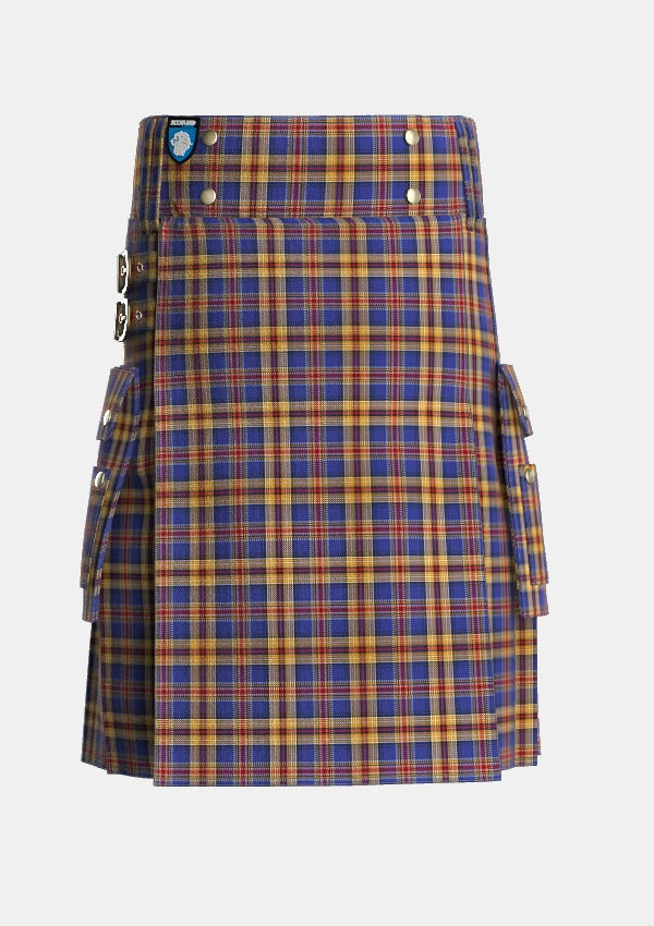 Utility_Murtaugh_Tartan_4022_kilt_front_image_with_pleated_design_and_adjustable_buckles_for_men