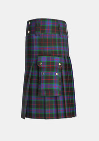 Utility_Nairn_Tartan_1331_kilt_left_image_with_pleated_design_and_adjustable_buckles_for_men