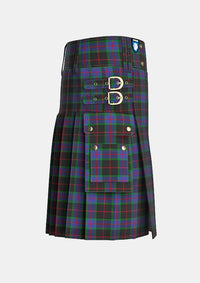 Utility_Nairn_Tartan_1331_kilt_right_image_with_pleated_design_and_adjustable_buckles_for_men