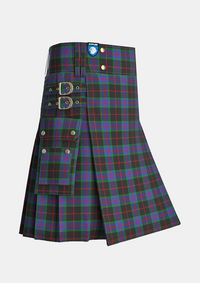 Utility_Nairn_Tartan_1331_kilt_side_image_with_pleated_design_and_adjustable_buckles_for_men