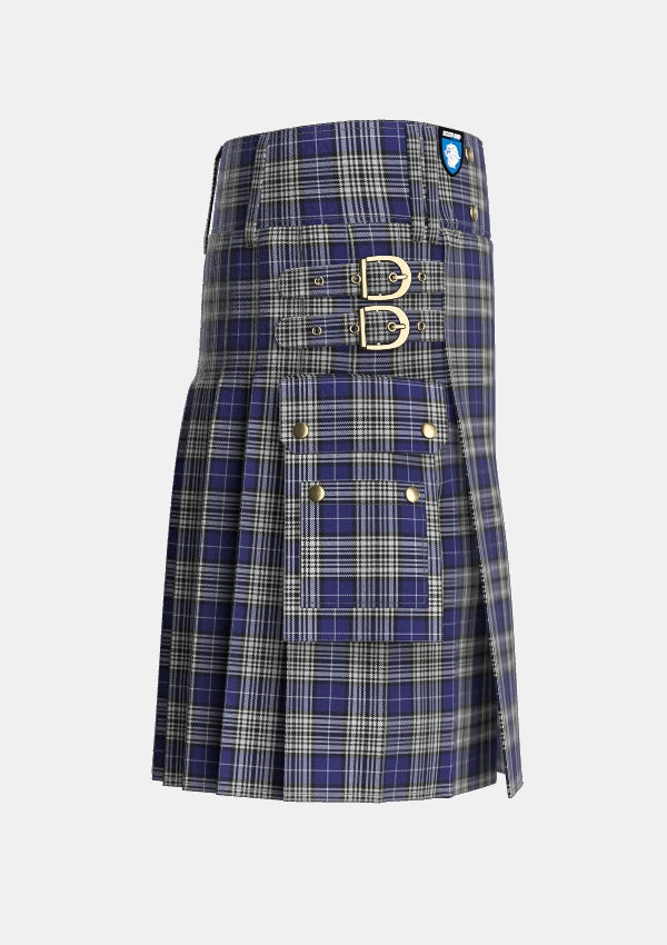 Utility_Napier_2_Tartan_1242_kilt_right_image_with_pleated_design_and_adjustable_buckles_for_men