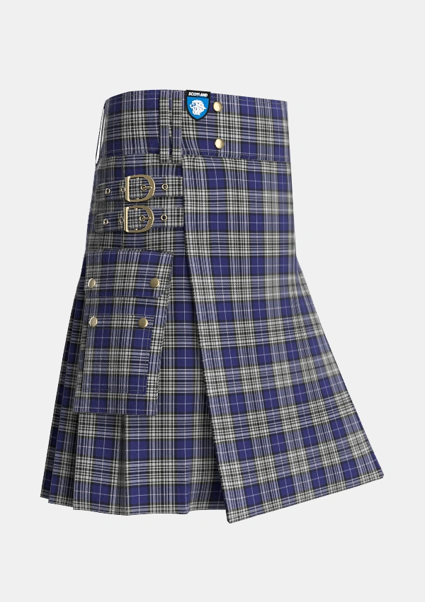 Utility_Napier_2_Tartan_1242_kilt_side_image_with_pleated_design_and_adjustable_buckles_for_men