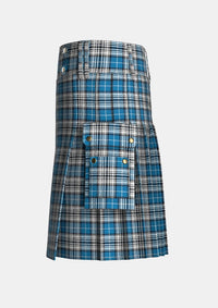 Utility_Napier_tartan_kilt_left_image_with_pleated_design_and_adjustable_buckles_for_men