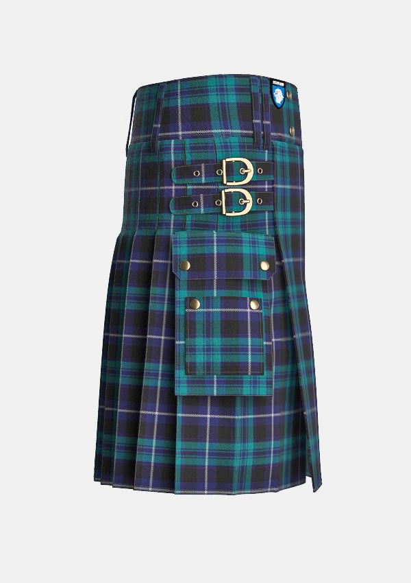 Utility_Neilson_James_Andrew_Tartan_12318_kilt_right_image_with_pleated_design_and_adjustable_buckles_for_men