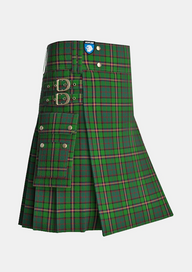 Utility_Nelson_Patrick_Tartan_13612_kilt_side_image_with_pleated_design_and_adjustable_buckles_for_men
