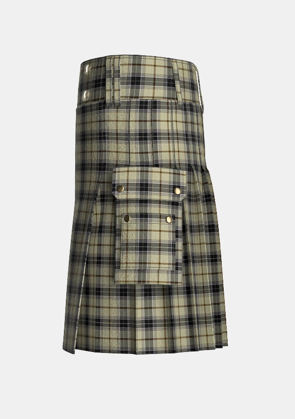 Utility_New_Forest_Winter_Tartan_12769_kilt_left_image_with_pleated_design_and_adjustable_buckles_for_men