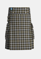 Utility_Newcastle_Tartan_3984_kilt_front_image_with_pleated_design_and_adjustable_buckles_for_men