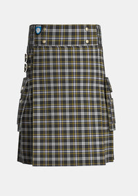 Utility_Newcastle_Tartan_3984_kilt_front_image_with_pleated_design_and_adjustable_buckles_for_men