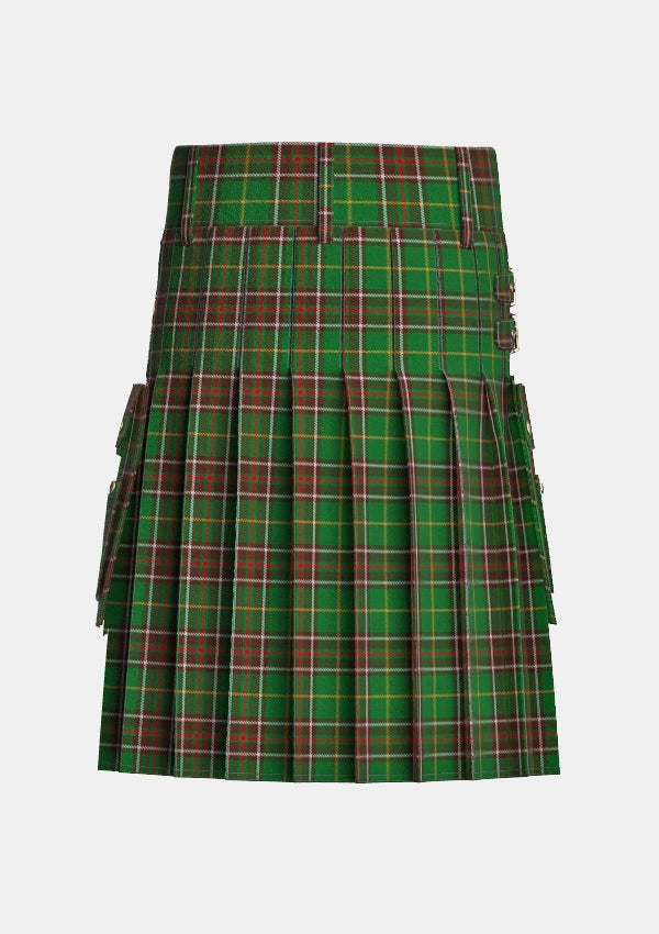 Utility_Newfoundland_Tartan_1543_kilt_back_image_with_pleated_design_and_adjustable_buckles_for_men