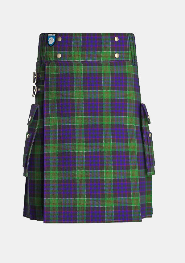 Utility_Newman_Tartan_2629_kilt_front_image_with_pleated_design_and_adjustable_buckles_for_men