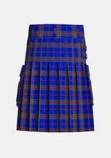 Utility_Nicholson_W_J_tartan_13748_kilt_back_image_with_pleated_design_and_adjustable_buckles_for_men