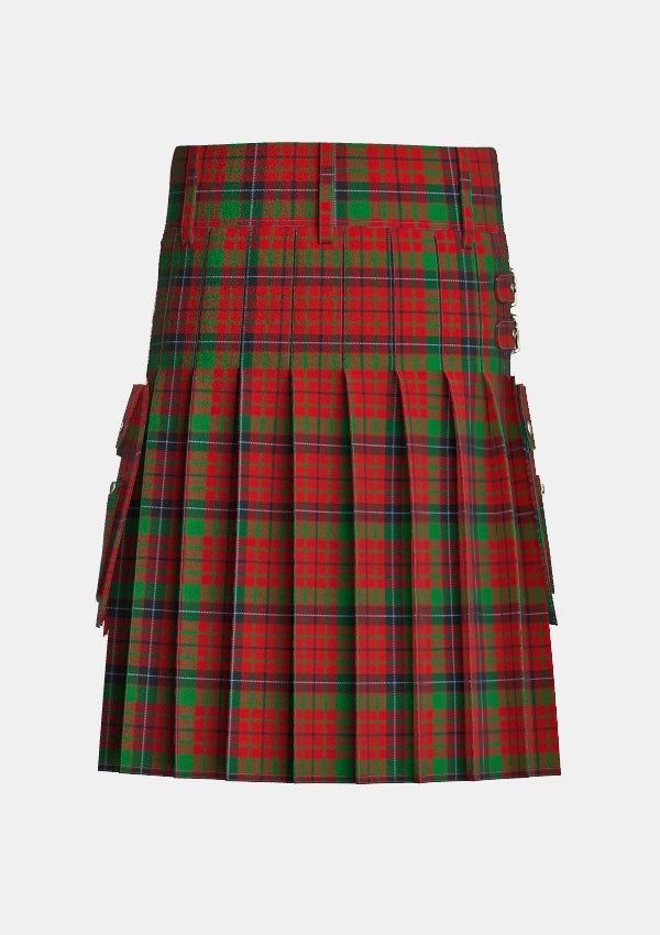 Utility_Nicolson_tartan_1148_kilt_back_image_with_pleated_design_and_adjustable_buckles_for_men