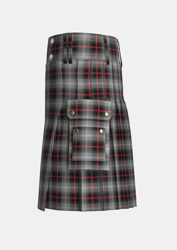 Utility_Nike_Golf_Dark_Tartan_10569_kilt_left_image_with_pleated_design_and_adjustable_buckles_for_men