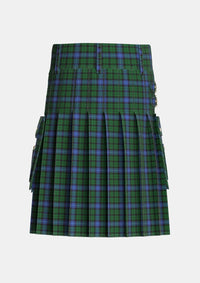 Utility_No157_or_MacIntyre_Tartan_56_kilt_back_image_with_pleated_design_and_adjustable_buckles_for_men
