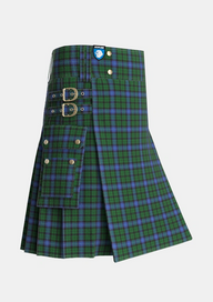 Utility_No157_or_MacIntyre_Tartan_56_kilt_side_image_with_pleated_design_and_adjustable_buckles_for_men