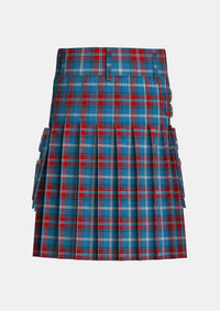 Utility_Norwegian_Centennial_Tartan_6689_kilt_back_image_with_pleated_design_and_adjustable_buckles_for_men