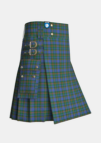 Utility_Nova_Scotia_Tartan_1912_kilt_side_image_with_pleated_design_and_adjustable_buckles_for_men