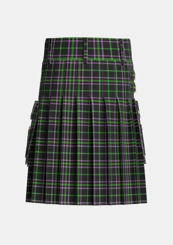 Utility_OBoyle_Tartan_5946_kilt_back_image_with_pleated_design_and_adjustable_buckles_for_men