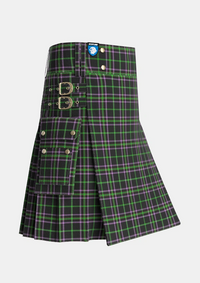 Utility_OBoyle_Tartan_5946_kilt_side_image_with_pleated_design_and_adjustable_buckles_for_men