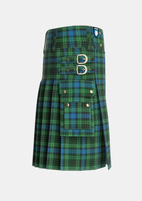 Utility_OConnor_Tartan_2217_kilt_right_image_with_pleated_design_and_adjustable_buckles_for_men