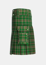 Utility_ONeill_Tartan_2663_kilt_left_image_with_pleated_design_and_adjustable_buckles_for_men