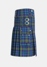 Utility_OSullivan_Tartan_3311_kilt_right_image_with_pleated_design_and_adjustable_buckles_for_men