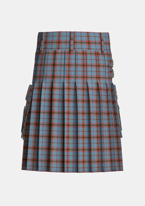 Utility_O_Connor_Dress_Tartan_6398_kilt_back_image_with_pleated_design_and_adjustable_buckles_for_men