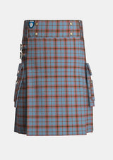 Utility_O_Connor_Dress_Tartan_6398_kilt_front_image_with_pleated_design_and_adjustable_buckles_for_men