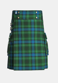 Utility_O_Connor_Tartan_2217_kilt_front_image_with_pleated_design_and_adjustable_buckles_for_men