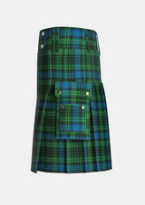 Utility_O_Connor_Tartan_2217_kilt_left_image_with_pleated_design_and_adjustable_buckles_for_men