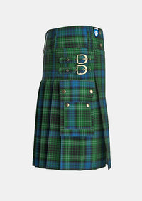 Utility_O_Connor_Tartan_2217_kilt_right_image_with_pleated_design_and_adjustable_buckles_for_men