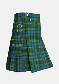 Utility_O_Connor_Tartan_2217_kilt_side_image_with_pleated_design_and_adjustable_buckles_for_men