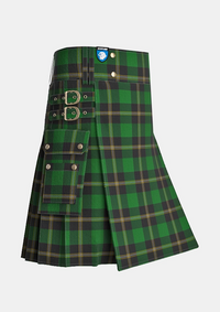Utility_O_Donoghue_Tartan_6399_kilt_side_image_with_pleated_design_and_adjustable_buckles_for_men