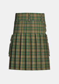 Utility_O_Farrell_Tartan_1875_kilt_back_image_with_pleated_design_and_adjustable_buckles_for_men