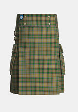 Utility_O_Farrell_Tartan_1875_kilt_front_image_with_pleated_design_and_adjustable_buckles_for_men