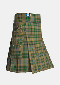 Utility_O_Farrell_Tartan_1875_kilt_side_image_with_pleated_design_and_adjustable_buckles_for_men