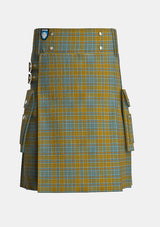 Utility_O_Monaghan_Tartan_6266_kilt_front_image_with_pleated_design_and_adjustable_buckles_for_men