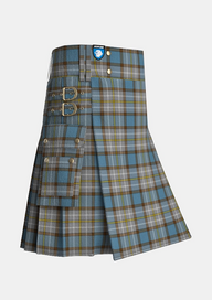 Utility_O_Rourke_Tartan_6755_kilt_side_image_with_pleated_design_and_adjustable_buckles_for_men