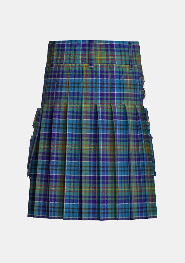 Utility_O_Sullivan_Tartan_3311_kilt_back_image_with_pleated_design_and_adjustable_buckles_for_men