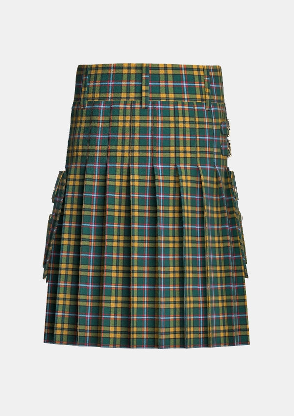 Utility_O_neill_tartan_2663_kilt_back_image_with_pleated_design_and_adjustable_buckles_for_men