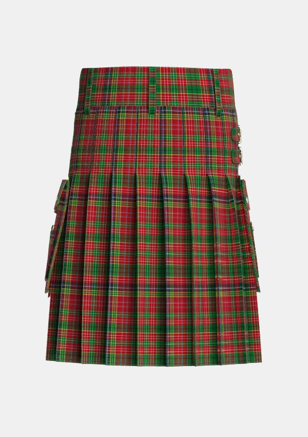 Utility_Ogilvie_1831_Tartan_2132_kilt_back_image_with_pleated_design_and_adjustable_buckles_for_men
