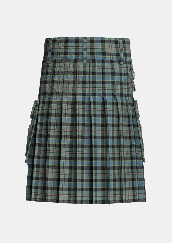 Utility_Ogilvie_of_Inverarity_VS_1_Ochterlonie_Tartan_6082_kilt_back_image_with_pleated_design_and_adjustable_buckles_for_men